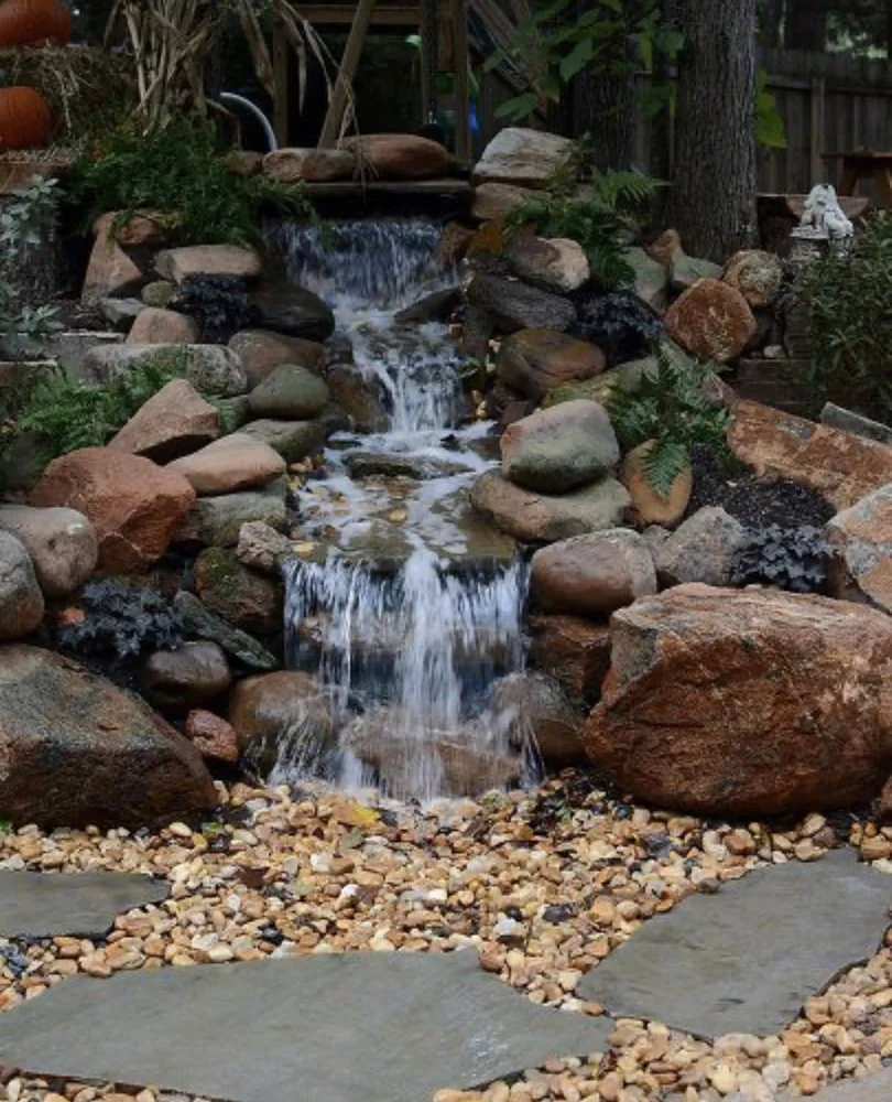 waterfall pond feature